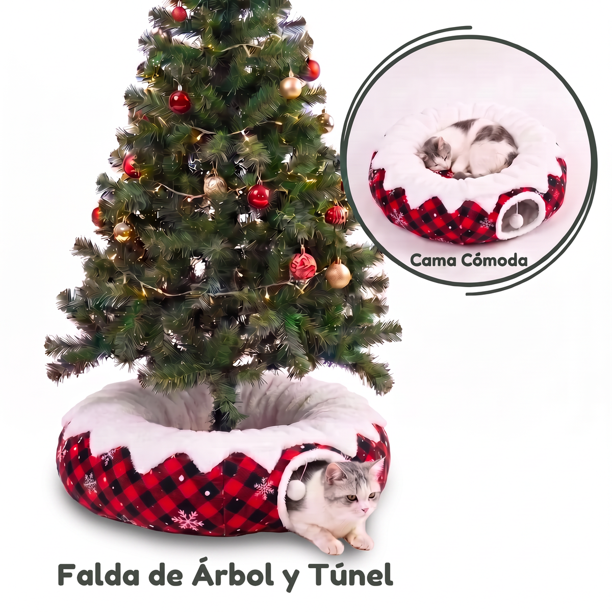 Falda túnel para gato