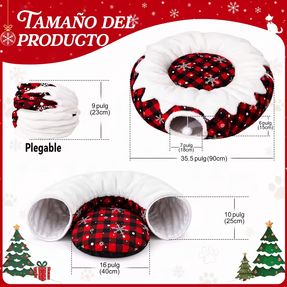 Falda con túnel para gato
