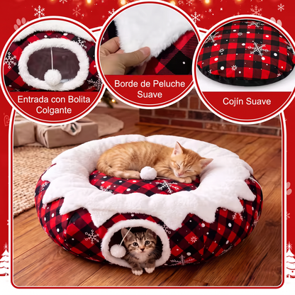 Falda con túnel para gato
