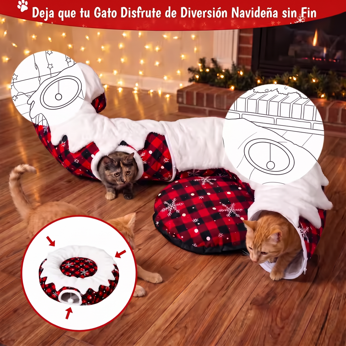 Falda con túnel para gato